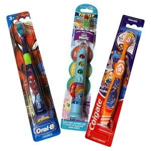 Kids Lot Toothbrushes Spider-man My Little Pony Space Jam Oral-B Firefly Colgate